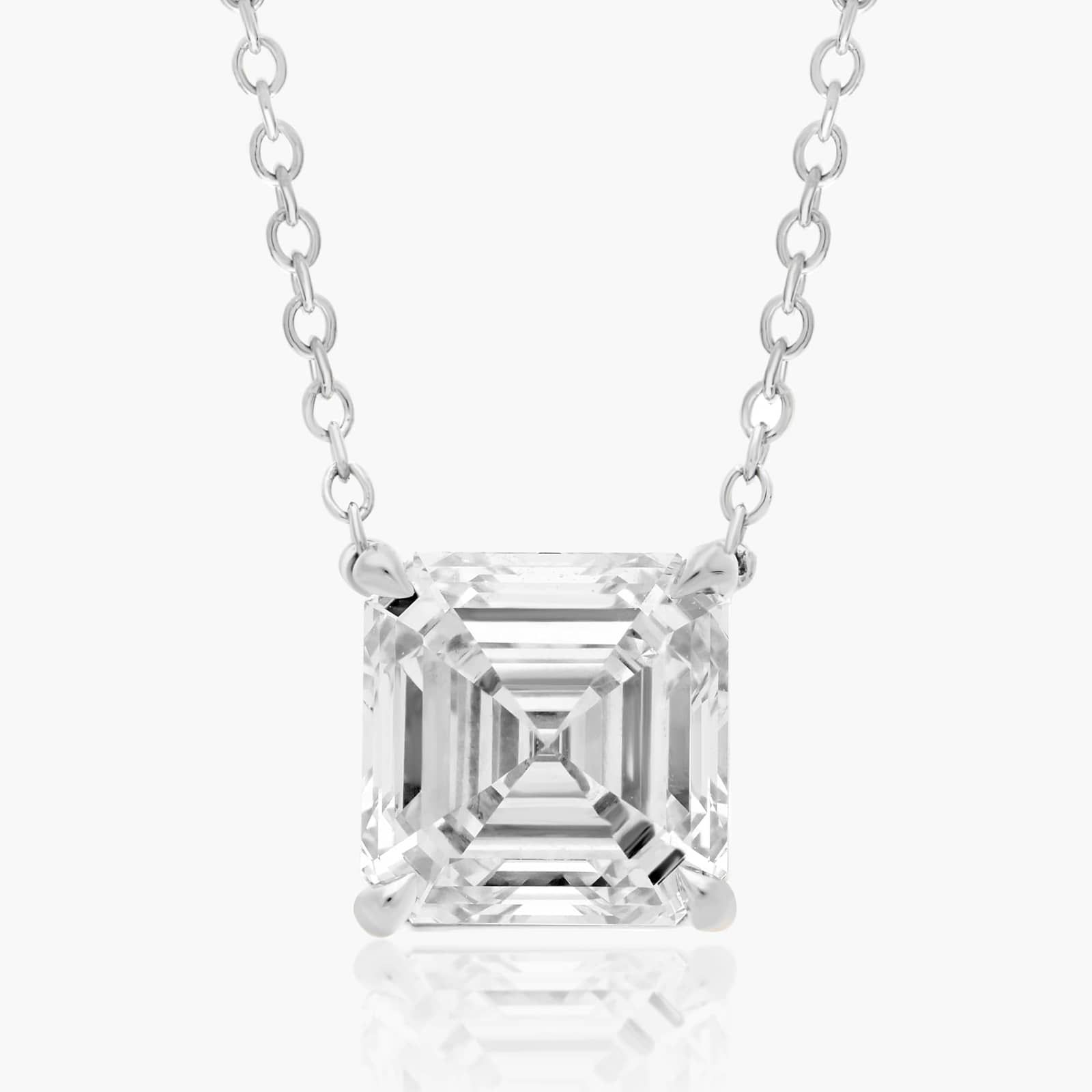 Pırlanta Asscher Kolye